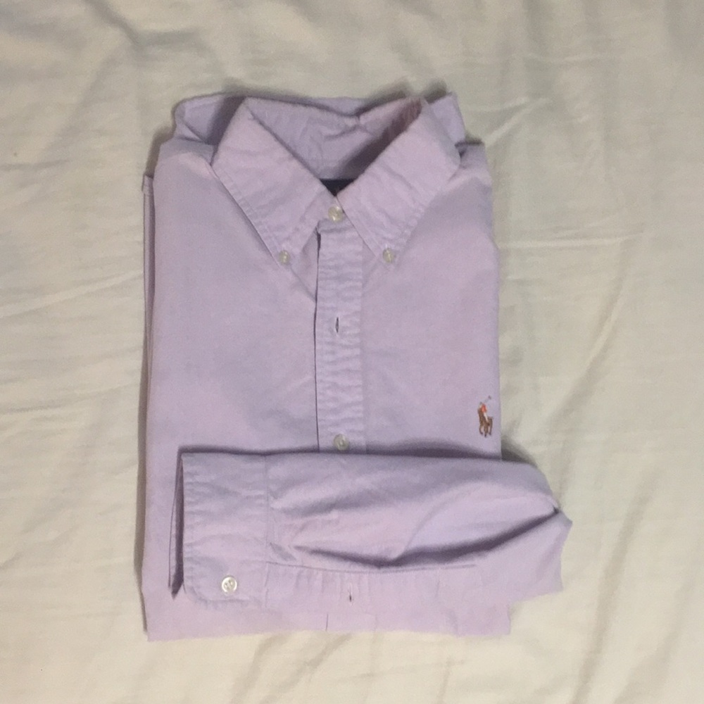 Causal Dark Pink Button Down Shirt